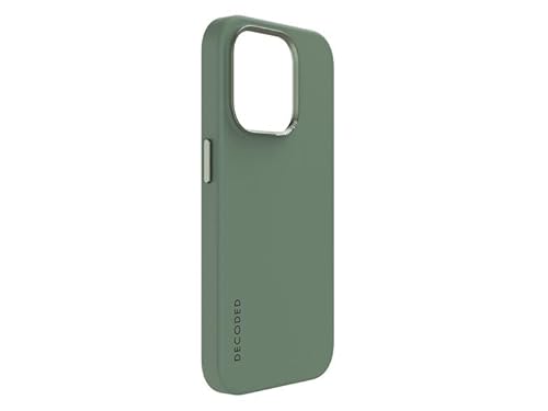 DECODED Silikon Hülle – iPhone 15 Pro – Antibakterielle Hülle – Kompatibel mit MagSafe – Safe Leaf Grün von Decoded