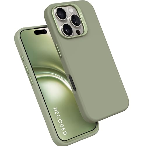 Decoded Silikon Hülle für iPhone 16 Pro Max, Antimikrobielles Material, Kompatibel mit MagSafe, Premium Soft-Touch Liquid Silicone, Metall Kameraschutz & Tasten, Handyhülle, Schützhulle, Jade Grün Decoded Silikon Hülle für iPhone 16 Pro Max, Antimikrobielles Material, Kompatibel mit MagSafe, Premium Soft-Touch Liquid Silicone, Metall Kameraschutz & Tasten, Handyhülle, Schützhulle, Jade Grün von Decoded