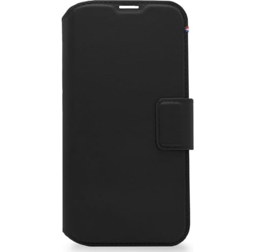 Decoded© Premium Leder Handyhülle - iPhone 14 Plus - Getestet von Apple - Extra Schutz - Stoßdämpfend - Mit Kartenhalter - Schutzhülle - Rundumschutz - Klapphülle - Handy Hülle – Schwarz von Decoded