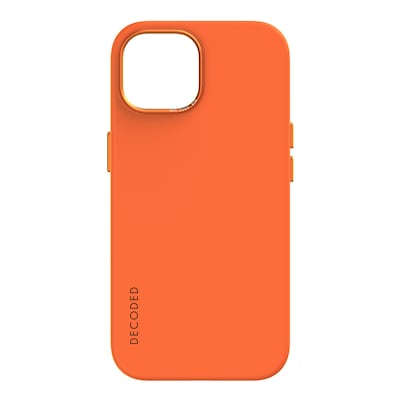 Decoded AntiMicrobial Silicone Backcover iPhone 15 Apricot von Decoded