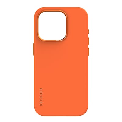 Decoded AntiMicrobial Silicone Backcover iPhone 15 Pro Apricot von Decoded