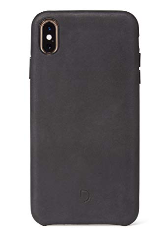 Decoded Back Cover, Leder-Schutzhülle für iPhone XS Max, schwarz von Decoded