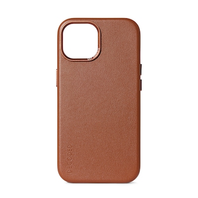 Decoded Leather Backcover für iPhone 15 Plus Tan von Decoded