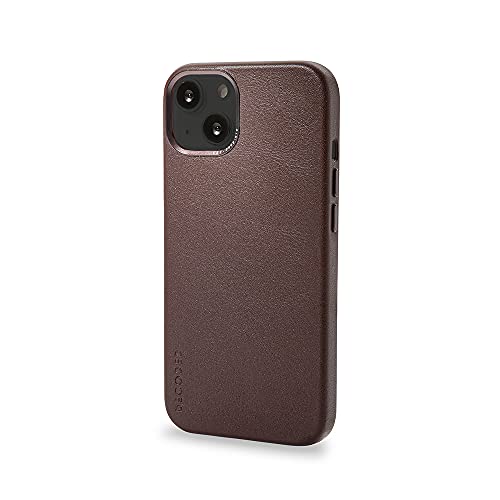 Decoded Schutzhülle - iPhone 13 - Back Cover Case - Hochwertiges Europäisches Leder - Hülle mit Metallknöpfen - Apple Magnetic Technology/Magsafe - Dunkel Braun Decoded Schutzhülle - iPhone 13 - Back Cover Case - Hochwertiges Europäisches Leder - Hülle mit Metallknöpfen - Apple Magnetic Technology/Magsafe - Dunkel Braun von Decoded