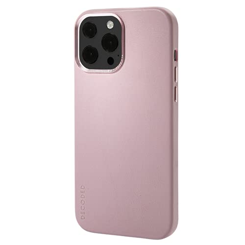 Decoded Schutzhülle - iPhone 13 Pro - Back Cover - Hochwertiges Europäisches Leder - Hülle mit Metallknöpfen - Apple Magnetic Technology - Hell Rosa, Pink Decoded Schutzhülle - iPhone 13 Pro - Back Cover - Hochwertiges Europäisches Leder - Hülle mit Metallknöpfen - Apple Magnetic Technology - Hell Rosa, Pink von Decoded