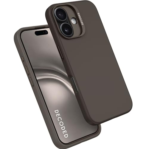 Decoded Silikon Hülle für iPhone 16 Plus, Antimikrobielles Material, Kompatibel mit MagSafe, Premium Soft-Touch Liquid Silicone, Metall Kameraschutz & Tasten, Handyhülle, Schützhulle, Schwarz Decoded Silikon Hülle für iPhone 16 Plus, Antimikrobielles Material, Kompatibel mit MagSafe, Premium Soft-Touch Liquid Silicone, Metall Kameraschutz & Tasten, Handyhülle, Schützhulle, Schwarz von Decoded