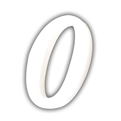Décopatch AC340Opack - Packung 3 Träger aus Pappmaché, kleine Ziffer 0, 1,5x7,7x12 cm, Weiß, 1 Pack von Decopatch