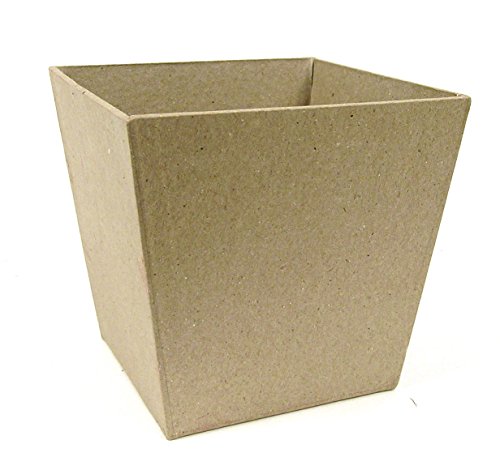 Décopatch AC688Opack - Packung 5 Pinseltopf - Stifteköcher aus Pappmaché, 10x10x9,5 cm, Kartonbraun, 1 Pack von décopatch