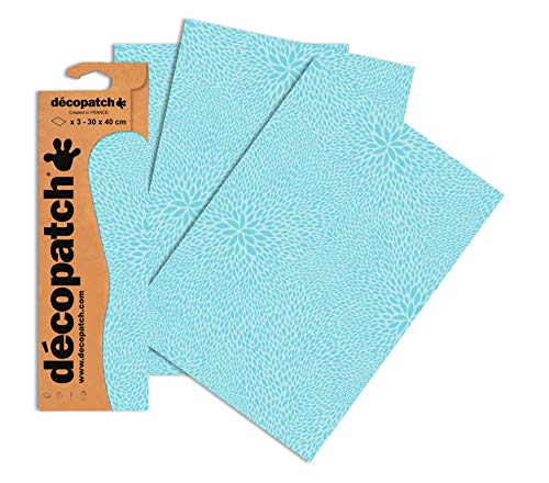 Decopatch Papier No. 701 (hellblau Farbsprenkel, 395 x 298 mm) 3er Pack von Décopatch