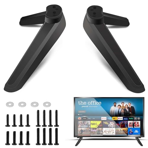 Universal TV Ständer, TV-Sockelfüße mit Schraubenset, TV Halterung, TV Stand, TV Standfuss, TV Mounts, Ersatz-TV-Ständerbeine für die meisten LED-Plasma-Flachbildschirme(Lochabstand von 17mm - 20mm) von DecorDwell