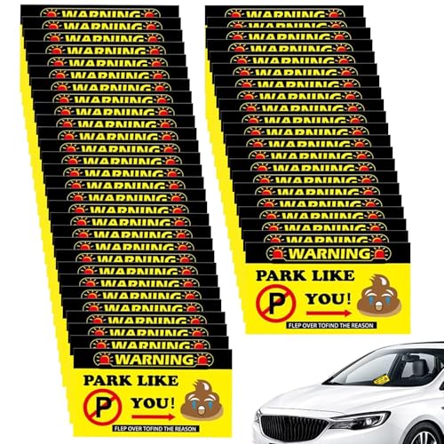 Decorhome Parkkarten – 50 Stück „Du Hast Wie Ein Geparkt“-Karten | Lustige Streich-Parkkarten | Unglaublich Witzig Schlechte Parkschein-Visitenkarten | Doppelseitige Karten | Perfekt Mehrere Grü von Decorhome