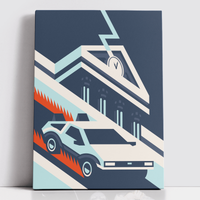 Decorsome x Back To The Future Clocktower Geometric Rectangular Canvas - 20x30 inch von Original Hero