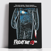 Decorsome x Friday the 13th Classic Poster Rectangular Canvas - 12x18 inch von Decorsome