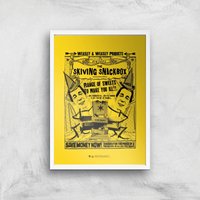 Decorsome x Harry Potter Skiving Giclee Art Print - A4 - White Frame von Original Hero