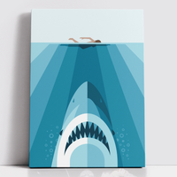 Decorsome x Jaws Geometric Rectangular Canvas - 12x18 inch von Decorsome