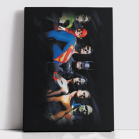 Decorsome x Justice League Core Justice League Rectangular Canvas - 12x18 inch von Decorsome