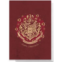Harry Potter Crest Happy Christmas Greetings Card - Standard Card von Decorsome
