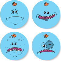 Rick and Morty Mr Meeseeks Face Coaster Set von Decorsome