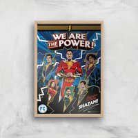 Shazam! Fury of the Gods We Are The Power! Giclee Art Print - A2 - Wooden Frame von Decorsome