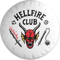 Stranger Things Hellfire Club Round Cushion von Decorsome