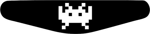 Decus-Shop Play Station PS4 Lightbar Sticker Aufkleber Space Invaders (schwarz) von Decus-Shop