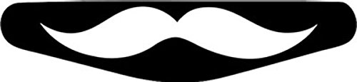 Play Station PS4 Lightbar Sticker Aufkleber Mustache (schwarz) von Decus-Shop