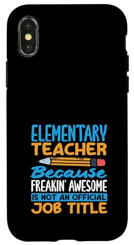 Grundschullehrer, weil die Berufsbezeichnung verdammt geil ist Hülle für iPhone X/XS Grundschullehrer, weil die Berufsbezeichnung verdammt geil ist Hülle für iPhone X/XS von Dedicated Educators Elementary Teaching Gifts