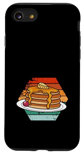Frühstückspfannkuchen im Retro-Stil Hülle für iPhone SE (2020) / 7 / 8 von Dedicated Fans of Pancakes and Sweet Mornings Gift