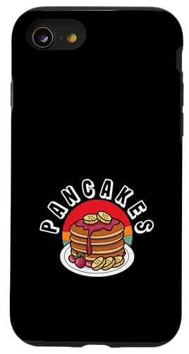 Pfannkuchen Bananen Erdbeeren Retro Style Hülle für iPhone SE (2020) / 7 / 8 von Dedicated Fans of Pancakes and Sweet Mornings Gift