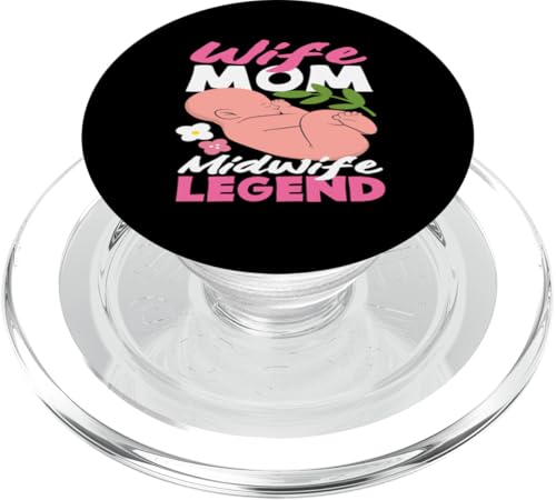 Ehefrau Mama Hebamme Legende Hebamme PopSockets PopGrip für MagSafe von Dedicated Midwives and Maternal Health Gifts