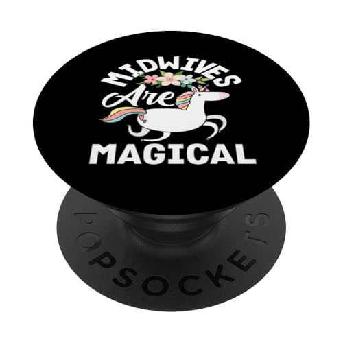 Hebammen sind magische Hebammen Einhorn Blumen PopSockets Klebender PopGrip von Dedicated Midwives and Maternal Health Gifts