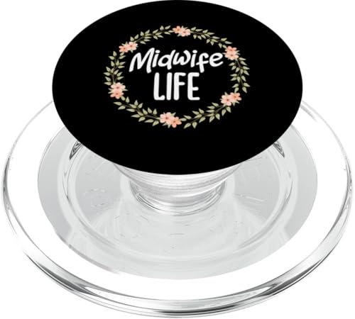 Hebammenleben Blumenkranz Feier PopSockets PopGrip für MagSafe von Dedicated Midwives and Maternal Health Gifts