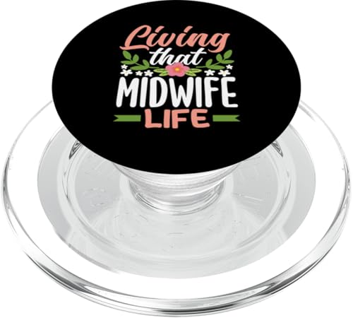 Living That Midwife Life Blumendesign PopSockets PopGrip für MagSafe von Dedicated Midwives and Maternal Health Gifts