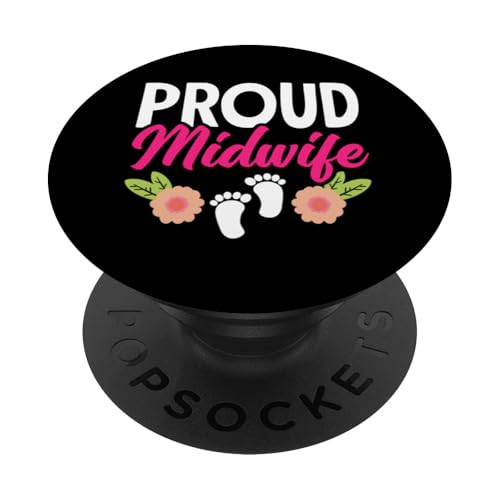 Stolze Hebamme stärkt die Geburtsreise PopSockets Klebender PopGrip von Dedicated Midwives and Maternal Health Gifts