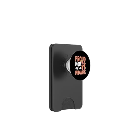 Stolze Mutter einer Hebamme mit Blumenfüßen PopSockets PopWallet für MagSafe von Dedicated Midwives and Maternal Health Gifts