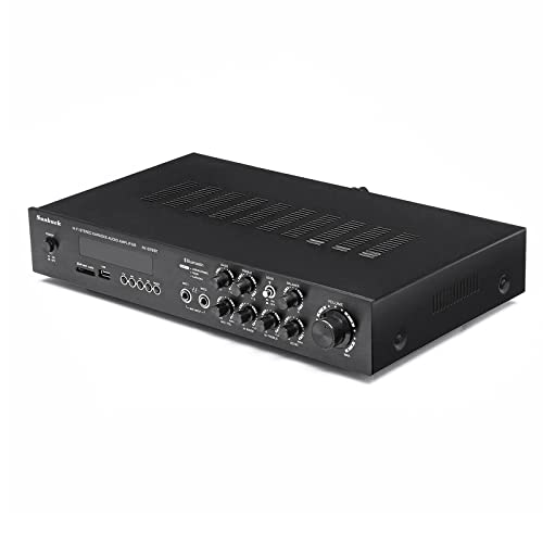 HiFi Verstärker 600W, AV-Receiver eingebauten Radioempfänger mit Bluetooth 4.2-Stereo Audio für HiFi Heimkino oder kleine PA und Karaoke-Veranstaltungen von DeeDuud