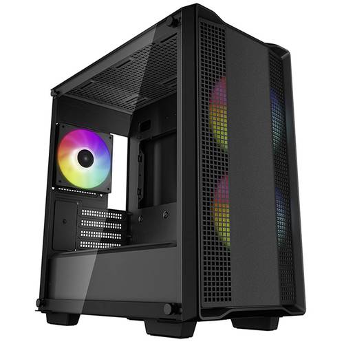 DeepCool CC360 Micro-Tower PC-Gehäuse Schwarz 3 Vorinstallierte LED Lüfter von DeepCool