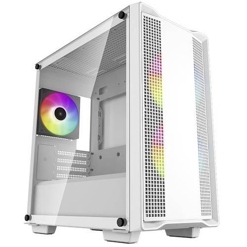 DeepCool CC360 Micro-Tower PC-Gehäuse Weiß 3 Vorinstallierte LED Lüfter von DeepCool