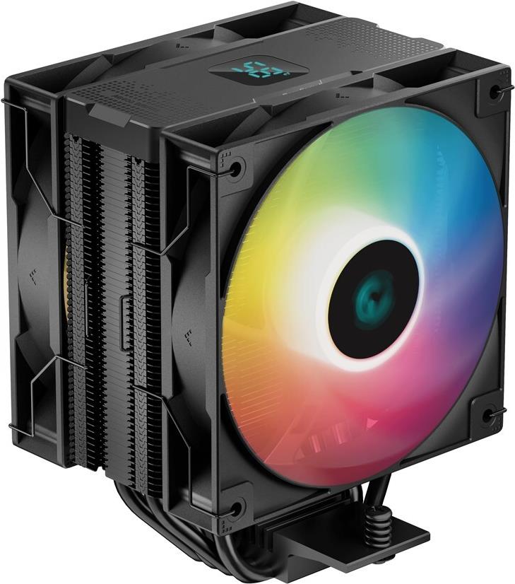 Deepcool AG400 DIGITAL ARGB 4x Heat Pipe All Black Single Tower CPU Air Cooler - AMD Sockel AM4 (Ryzen) - AMD Sockel AM5 (Ryzen Zen4) (R-AG400-BKADMP-G-1) von Deepcool