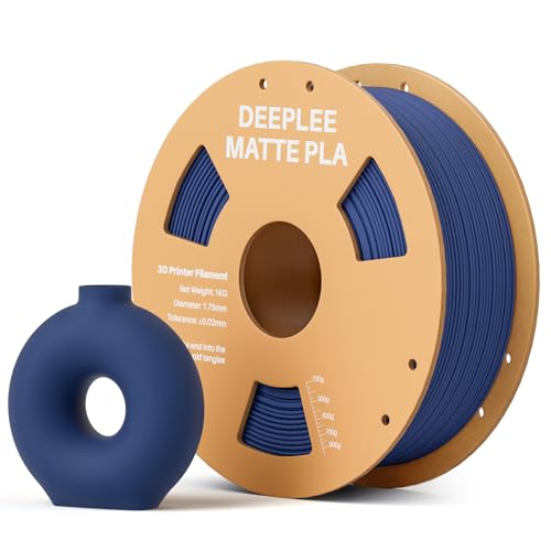 DEEPLEE Matte PLA Filament 1.75mm 3D Drucker Filament, Maßgenauigkeit +/- 0.02mm, für die meisten FDM 3D Drucker, Marineblau 1KG DEEPLEE Matte PLA Filament 1.75mm 3D Drucker Filament, Maßgenauigkeit +/- 0.02mm, für die meisten FDM 3D Drucker, Marineblau 1KG von Deeplee