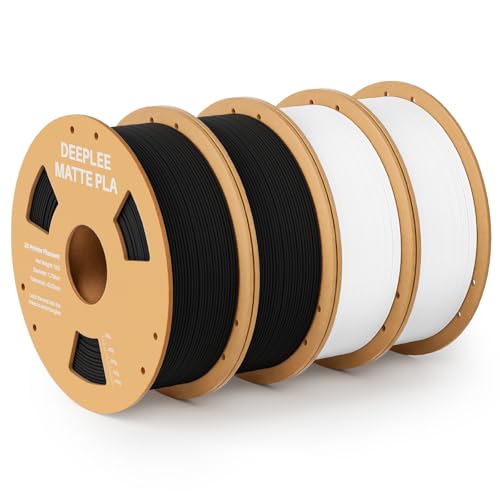 DEEPLEE Matte PLA Filament 1.75mm 3D Drucker Filament, Maßgenauigkeit +/- 0.02mm, für die meisten FDM 3D Drucker, Schwarz 2KG und Weiß 2KG DEEPLEE Matte PLA Filament 1.75mm 3D Drucker Filament, Maßgenauigkeit +/- 0.02mm, für die meisten FDM 3D Drucker, Schwarz 2KG und Weiß 2KG von Deeplee