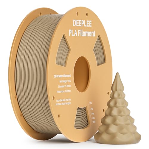 DEEPLEE PLA Filament 1.75mm, 3D Drucker Filament 1kg (2,2lbs), Maßgenauigkeit +/- 0,02 mm, Filament 3D-Druckmaterialien für FDM 3D Drucker, Holz von Deeplee