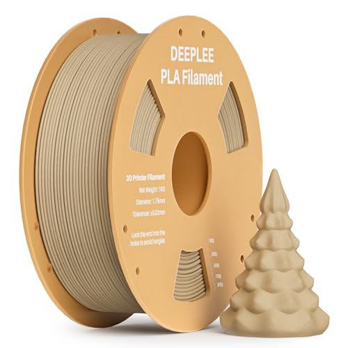 DEEPLEE PLA Filament 1.75mm, 3D Drucker Filament 1kg (2,2lbs), Maßgenauigkeit +/- 0,02 mm, Filament 3D-Druckmaterialien für FDM 3D Drucker, Wood Enthält Holzmehl von Deeplee