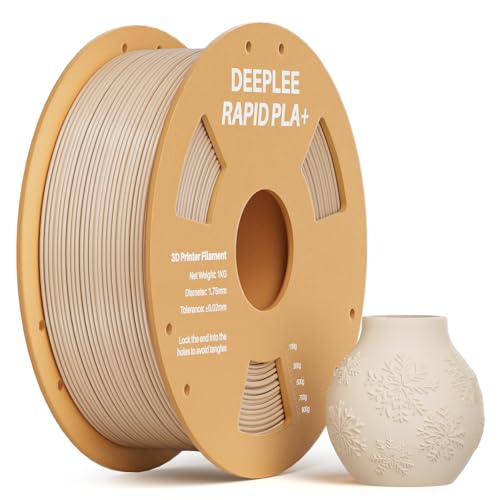 DEEPLEE Rapid PLA Plus Filament 1.75mm, High Speed 3D Drucker Filament up to 600mm/s, PLA+ Filament Maßgenauigkeit +/- 0.02 mm für die meisten FDM 3D Drucker, Beige 1KG von Deeplee