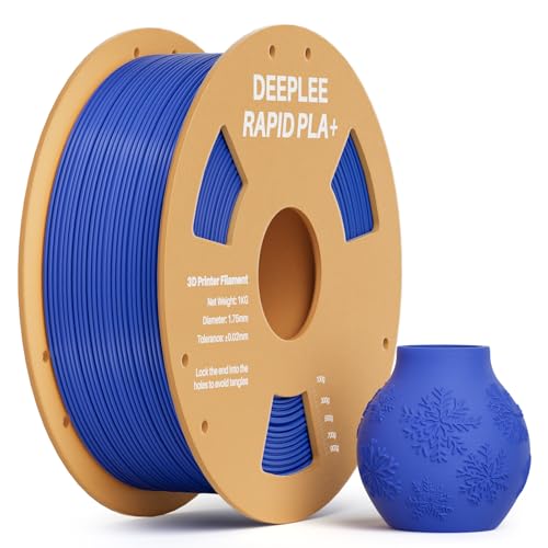 DEEPLEE Rapid PLA Plus Filament 1.75mm, High Speed 3D Drucker Filament up to 600mm/s, PLA+ Filament Maßgenauigkeit +/- 0.02 mm für die meisten FDM 3D Drucker, Blau 1KG von Deeplee