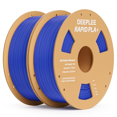 DEEPLEE Rapid PLA Plus Filament 1.75mm, High Speed 3D Drucker Filament up to 600mm/s, PLA+ Filament Maßgenauigkeit +/- 0.02 mm für die meisten FDM 3D Drucker, Blau 2KG von Deeplee
