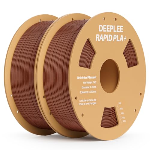DEEPLEE Rapid PLA Plus Filament 1.75mm, High Speed 3D Drucker Filament up to 600mm/s, PLA+ Filament Maßgenauigkeit +/- 0.02 mm für die meisten FDM 3D Drucker, Braun 2KG DEEPLEE Rapid PLA Plus Filament 1.75mm, High Speed 3D Drucker Filament up to 600mm/s, PLA+ Filament Maßgenauigkeit +/- 0.02 mm für die meisten FDM 3D Drucker, Braun 2KG von Deeplee