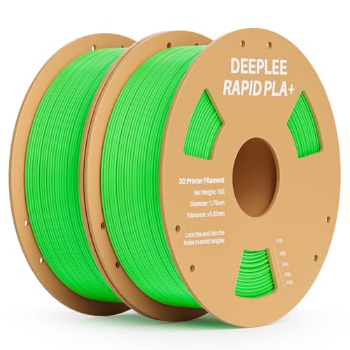DEEPLEE Rapid PLA Plus Filament 1.75mm, High Speed 3D Drucker Filament up to 600mm/s, PLA+ Filament Maßgenauigkeit +/- 0.02 mm für die meisten FDM 3D Drucker, Grün 2KG von Deeplee