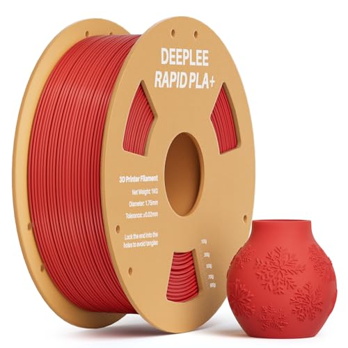 DEEPLEE Rapid PLA Plus Filament 1.75mm, High Speed 3D Drucker Filament up to 600mm/s, PLA+ Filament Maßgenauigkeit +/- 0.02 mm für die meisten FDM 3D Drucker, Rot 1KG DEEPLEE Rapid PLA Plus Filament 1.75mm, High Speed 3D Drucker Filament up to 600mm/s, PLA+ Filament Maßgenauigkeit +/- 0.02 mm für die meisten FDM 3D Drucker, Rot 1KG von Deeplee