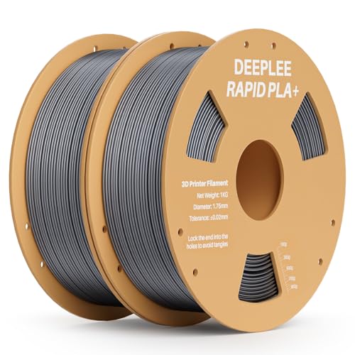 DEEPLEE Rapid PLA Plus Filament 1.75mm, High Speed 3D Drucker Filament up to 600mm/s, PLA+ Filament Maßgenauigkeit +/- 0.02 mm für die meisten FDM 3D Drucker, Silber 2KG von Deeplee